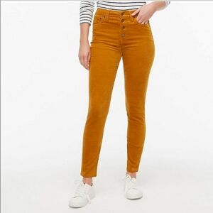 J. Crew 9" High-Rise Skinny Corduroy Pant with Button Fly